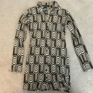 Motel Rocks Tight Button Up Dress